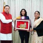महिला विश्व कप विजेता क्रिकेटर स्नेह राणा ने की मुख्यमंत्री धामी से शिष्टाचार भेंट