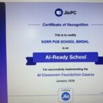 गुरु राम राय विश्वविद्यालय जियो के संयुक्त तत्वावधान में बड़ी उपलब्धि, एसजीआरआर बिंदाल बना उत्तराखण्ड का पहला रियायंस जियो ए आई रेडी सर्टिफाइड स्कूल, स्कूल के 100 से अधिक छात्रों को एक साथ सर्टिफिकेशन मिलने से हासिल हुई यह उपलब्धि, अब तक एसजीआरआर पब्लिक स्कूल बिंदाल के 500 से अधिक छात्र-छात्राएं हुईं पंजीकृत !